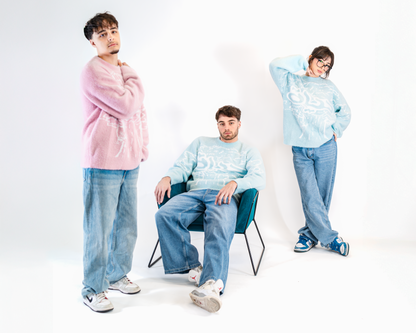 FLUFFY KNITWEAR - LIGHT BLUE